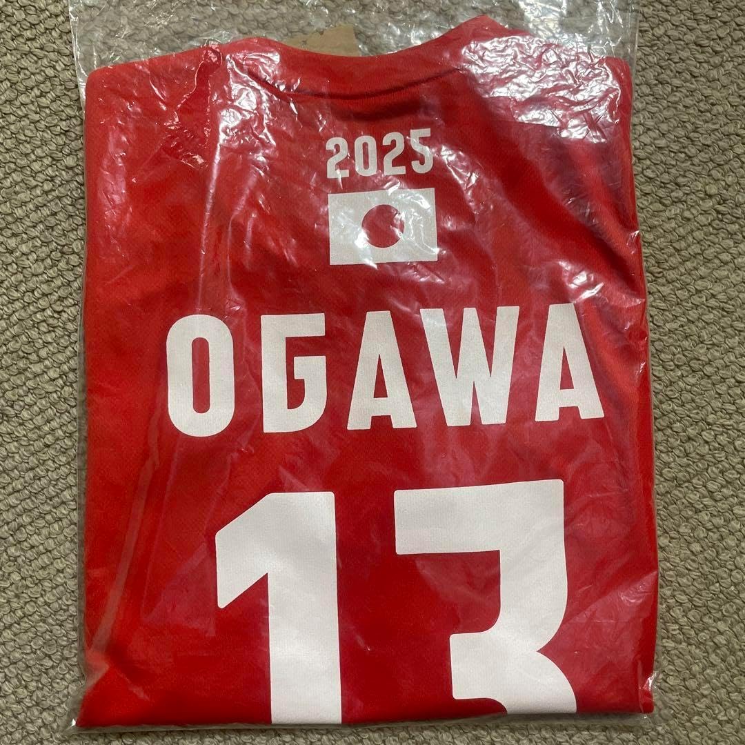 小川智大選手 2025男子日本代表応援Tシャツ Sサイズ アシックス